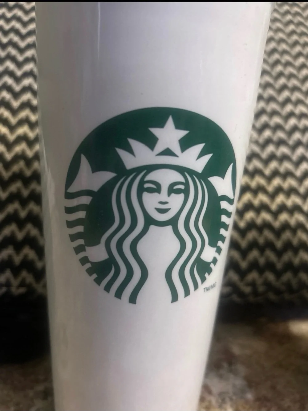 Starbucks 7.5” ceramic tumbler 16 ounce double walled unique size